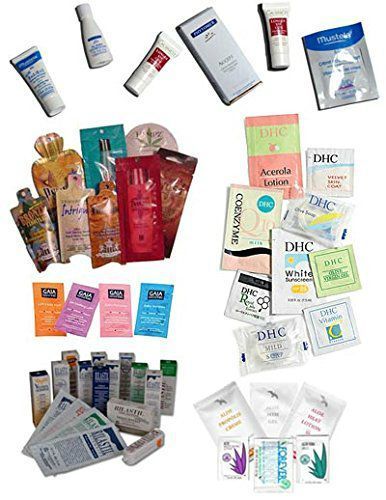 Sample products for travelers